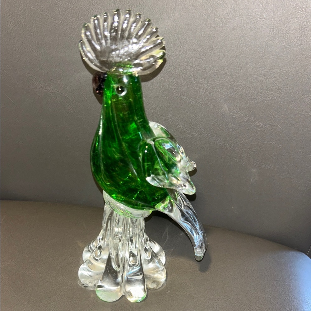 Murano - Art Glass Parrot Sculpture